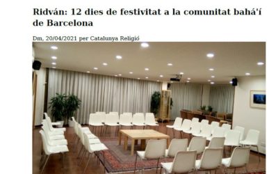 Catalunya Religió da cuenta de la celebración del Ridván