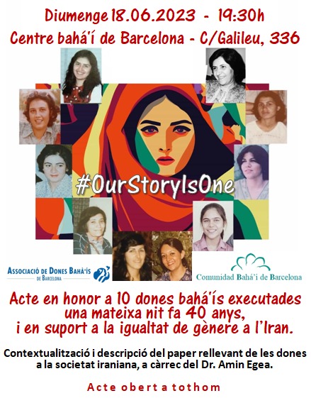 Barcelona honra la memòria de deu dones  bahá’ís executades a l’Iran fa 40 anys